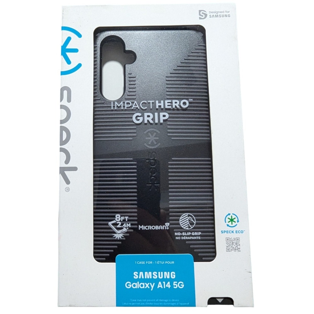G6. Speck IMPACT HERO Grip Series Case for Samsung A14 5G - Granite Black/Dusk
